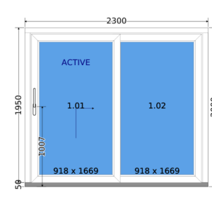 Sliding Door Modern Signature –  2300 x 2000 – Plain White